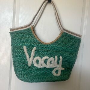 Chic Green Vacay Tote Bag